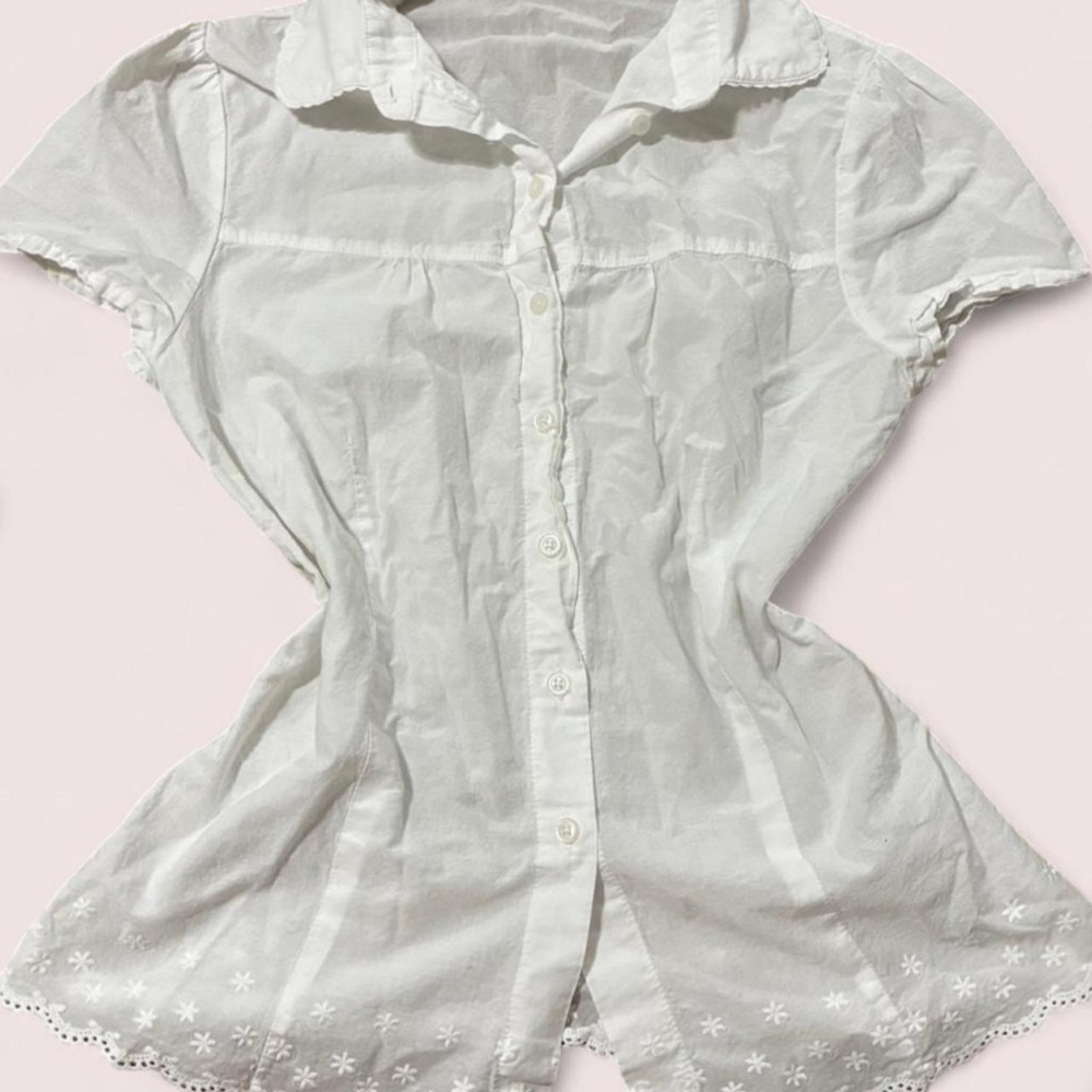 Brandy Melville button up white blouse